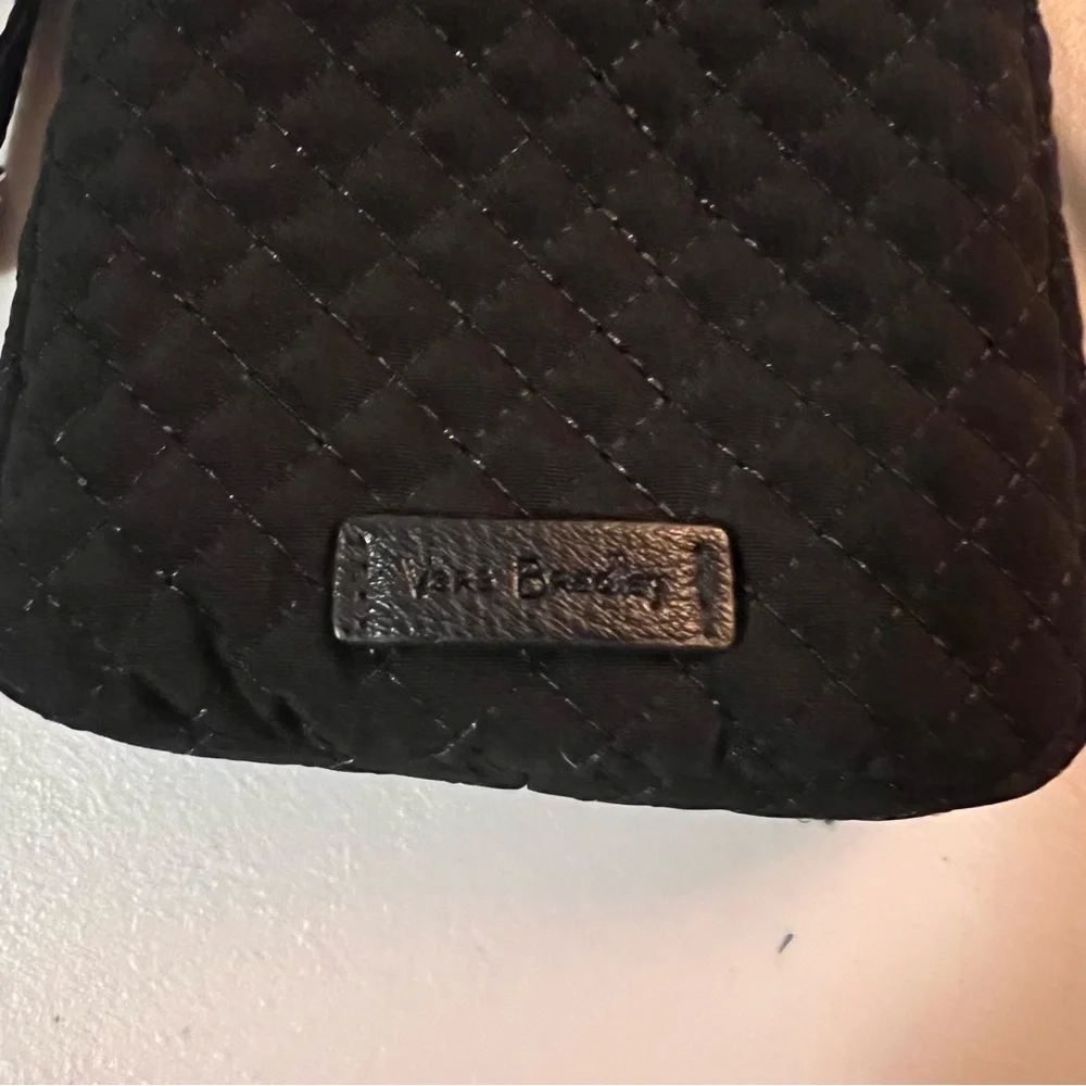 Vera Bradley Black Quilted Crossbody Cell Phone Bag